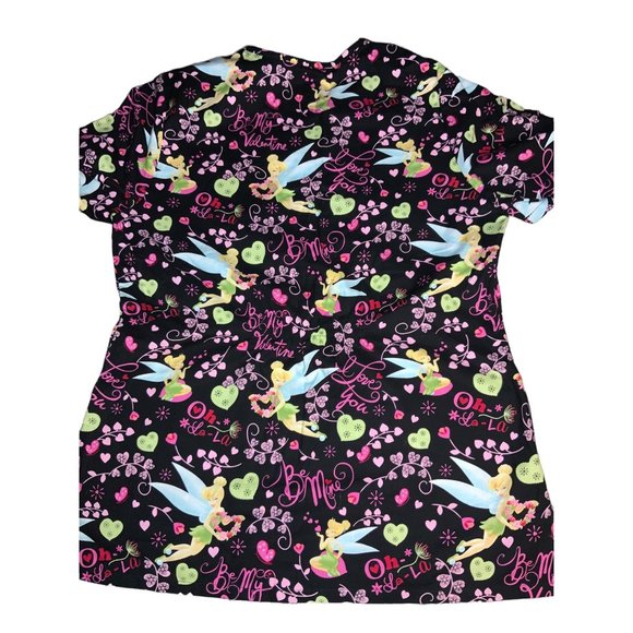 Valentine's Day Scrub Top Disney Tinkerbell size small - Picture 7 of 9
